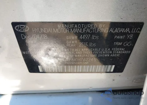 2019 Hyundai Sonata Limited из США, поврежденный, VIN 5NPE34AF6KH762245